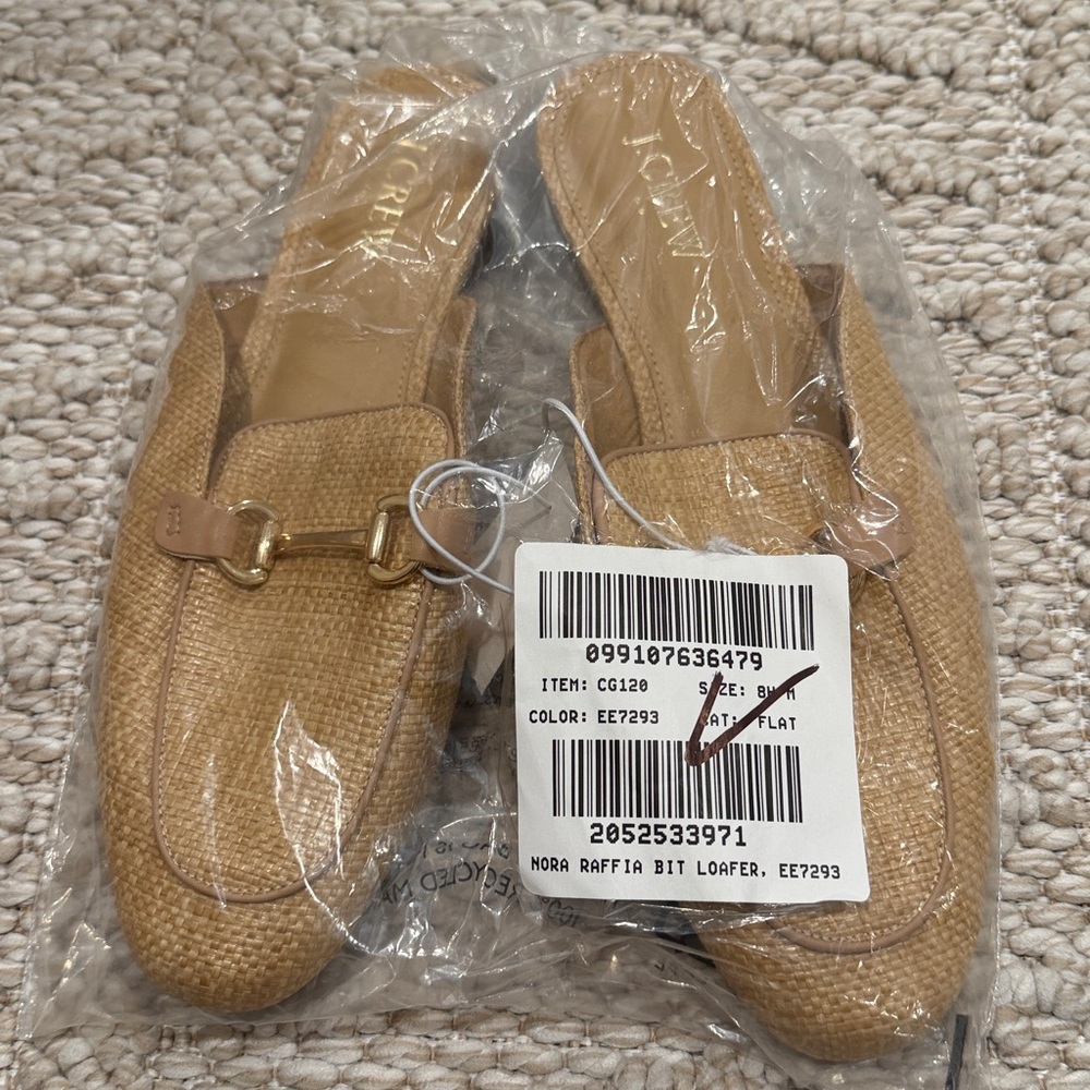 J Crew Factory Woven slip-on mules - Picture 2 of 2